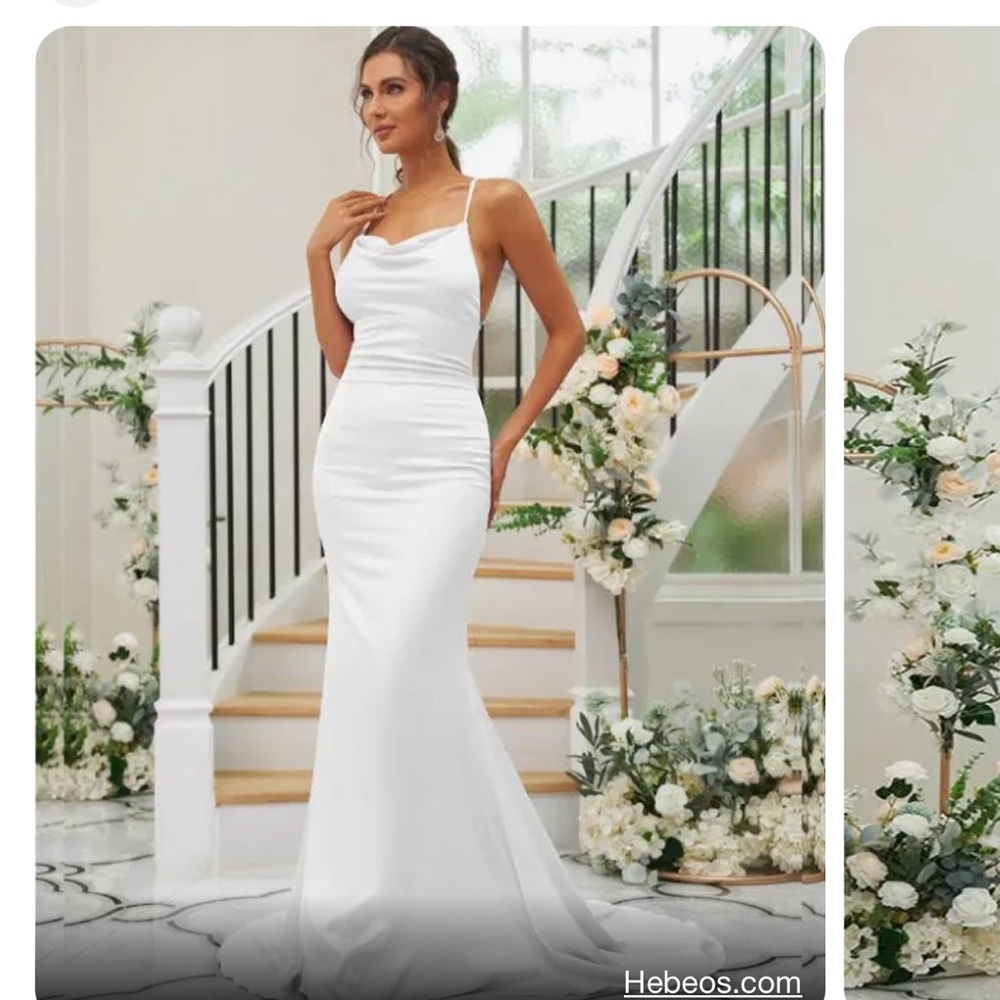 HEBEOS silk dress / wedding formal